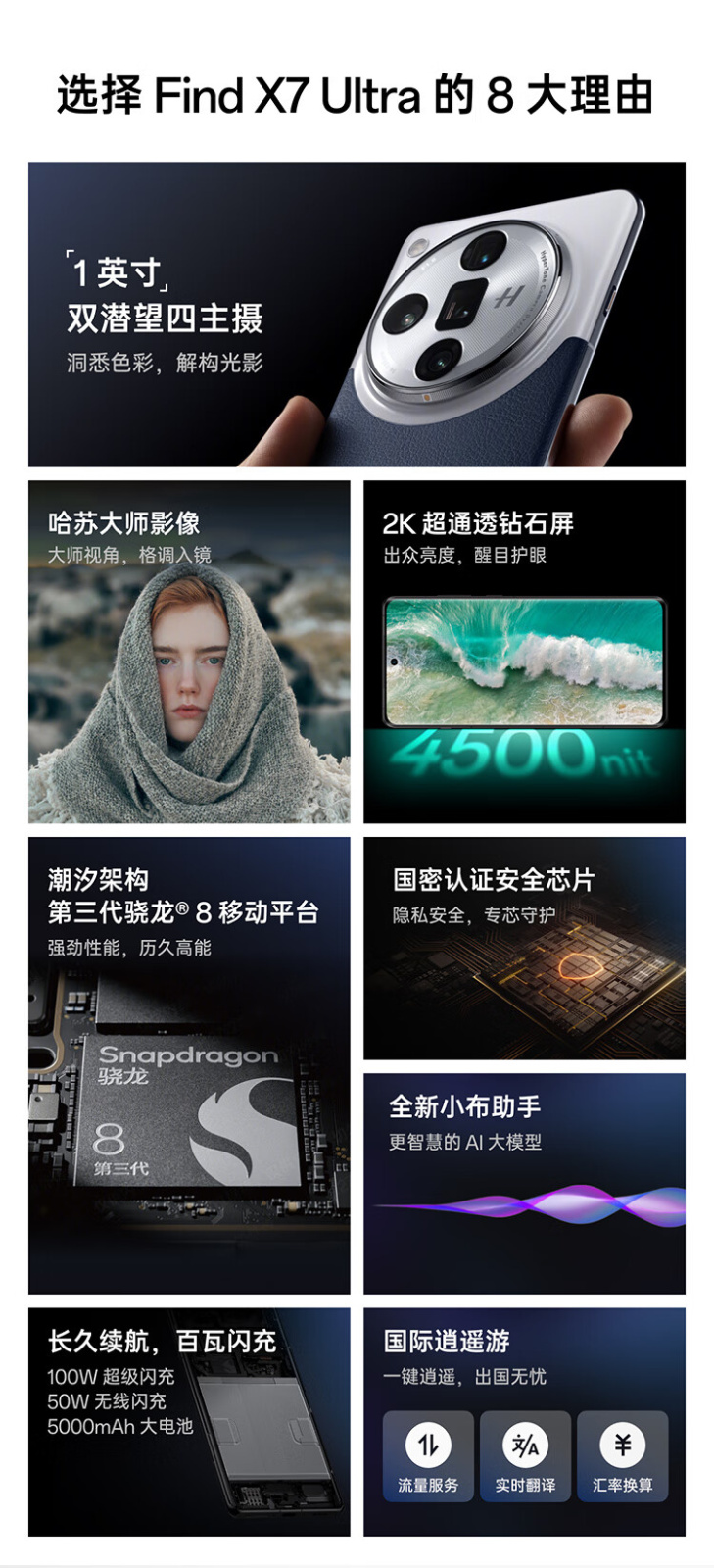 OPPO Find X7 Ultra 12/256GB 松影墨韵 OPPO Find X7 Ultra快速開箱：松影墨韻的質感突出一個“絕”字